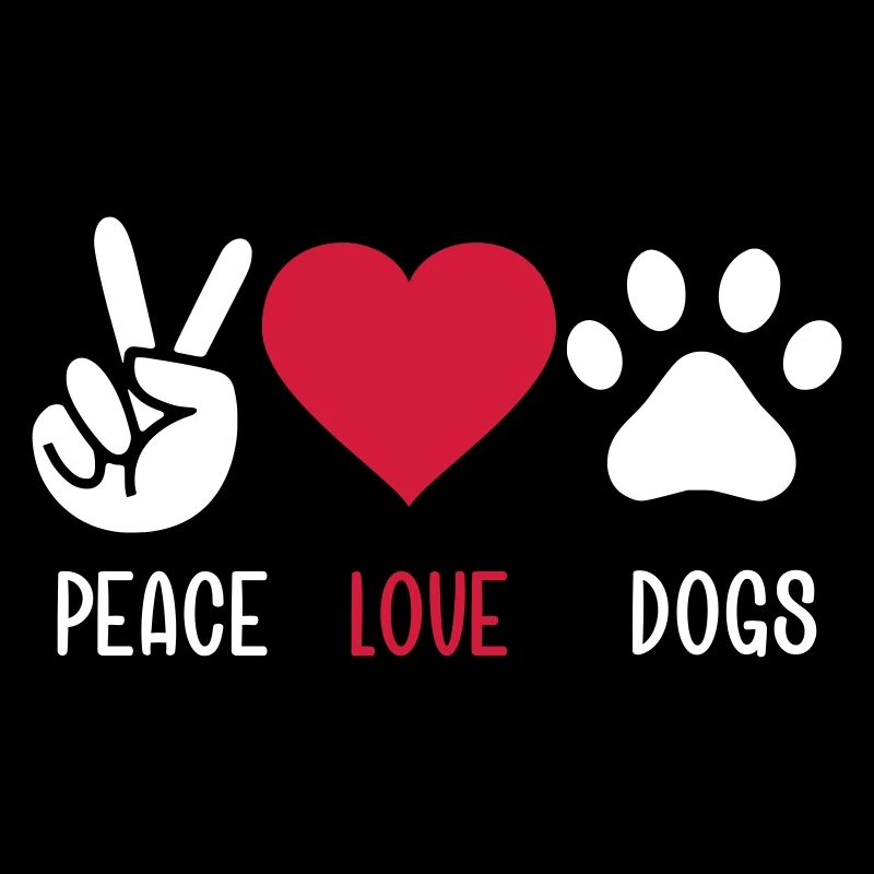 Frieden Liebe Hunde