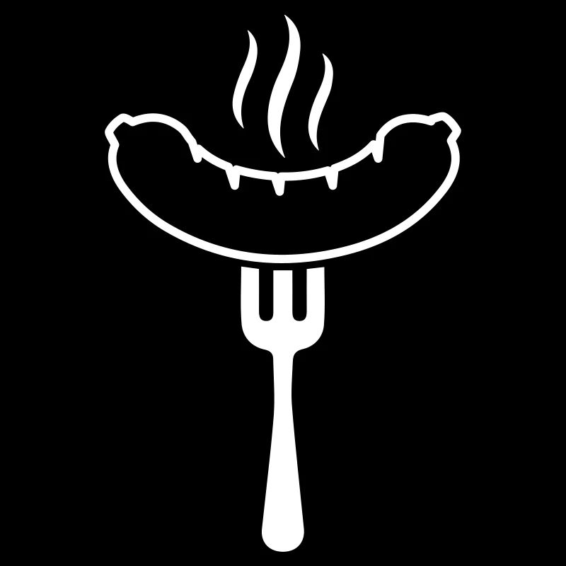 Bratwurst symbol sausage fork symbol