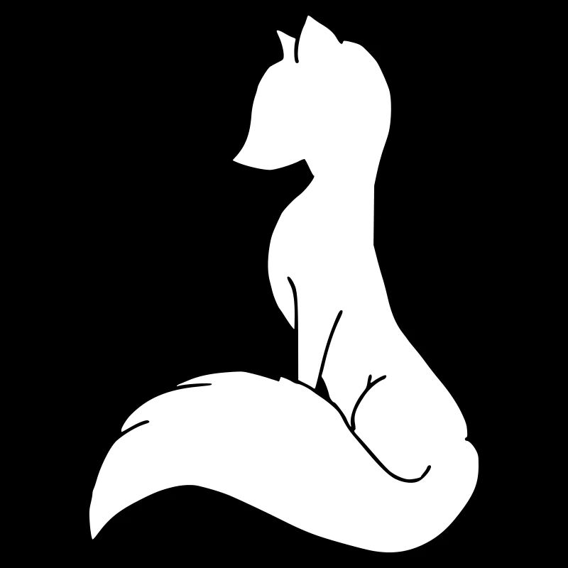 Fuchs Füchsin Silhouette Waldgeist Geschenk