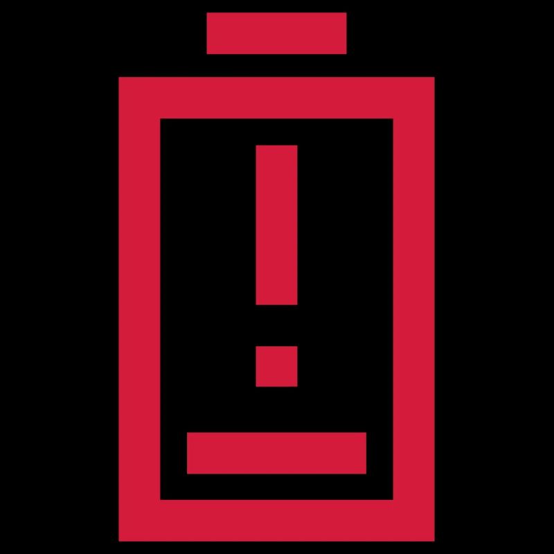 Warnung Ausrufezeichen Batterie leer