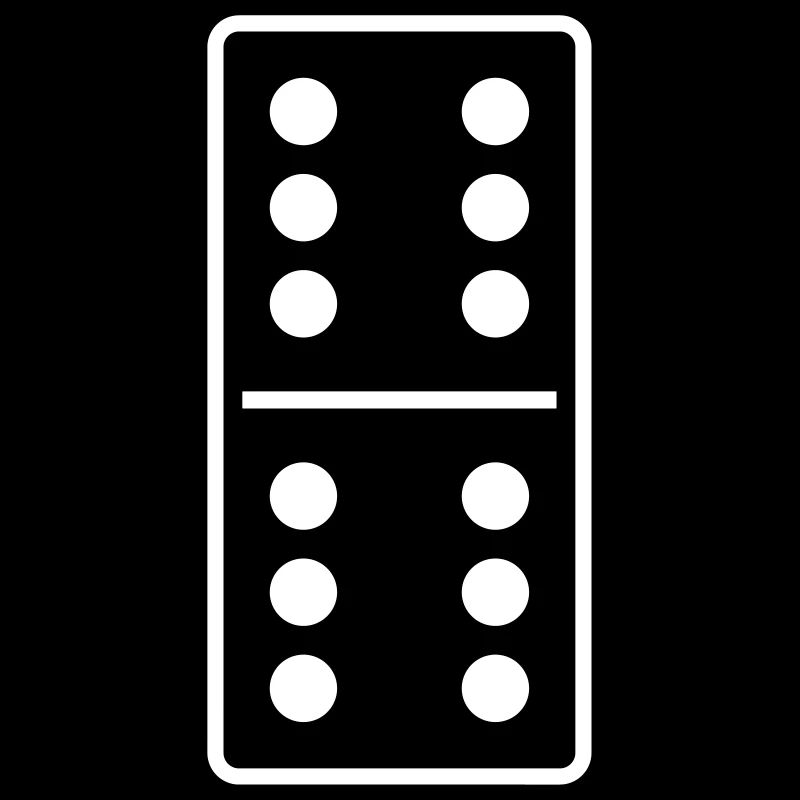 DOMINO STONE 6: 6 - VARIABLE COLOR - VECTOR DESIGN!