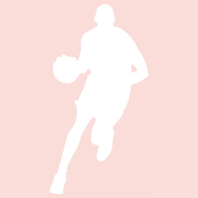 Basketball player graphics white