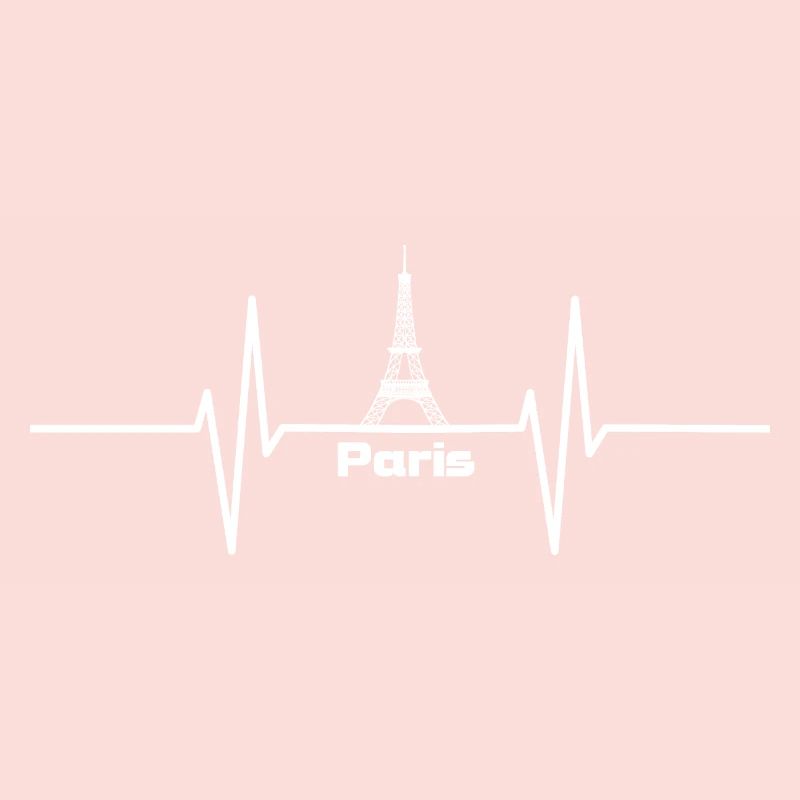Heartbeat with Eiffel Tower Paris