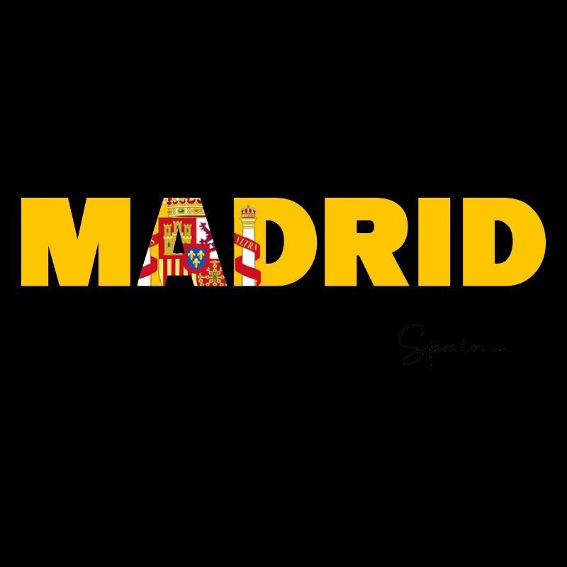Lettrage de Madrid aux couleurs du drapeau espagnol