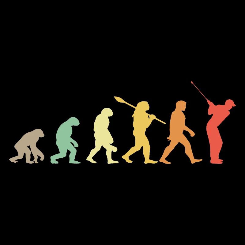Golf Évolution Rétro Cadeau Pour Golfeurs