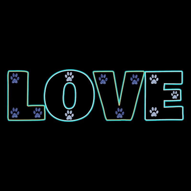 Liebe blaue Katzenpfoten