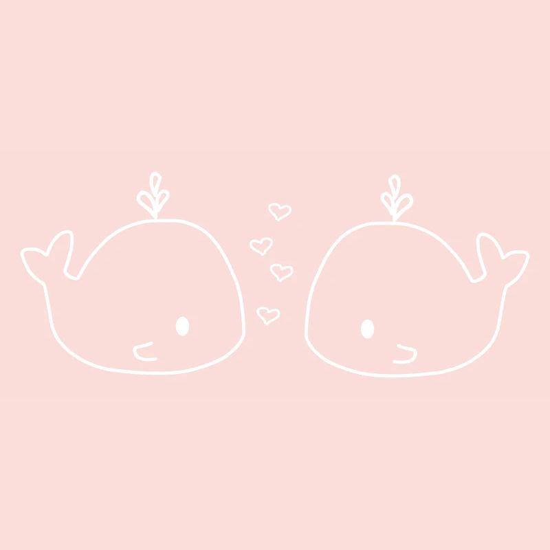Baleines amoureuses blanches
