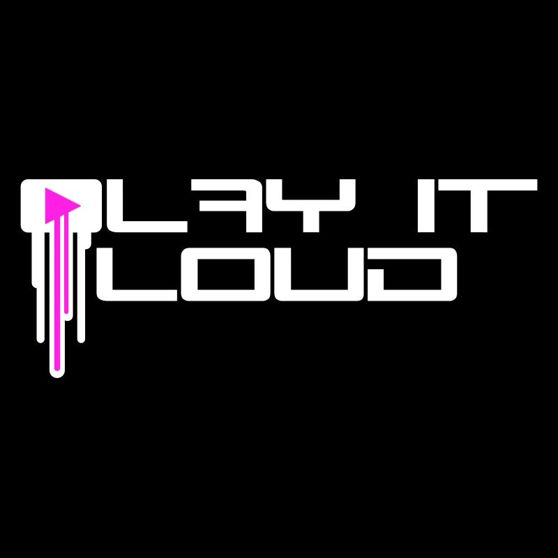 Play it loud Play Button Graffiti Spray Loud Music