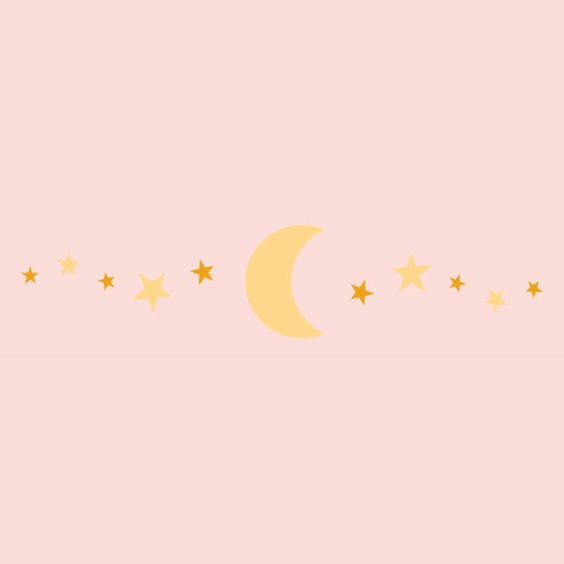 Moon and star patterned design
