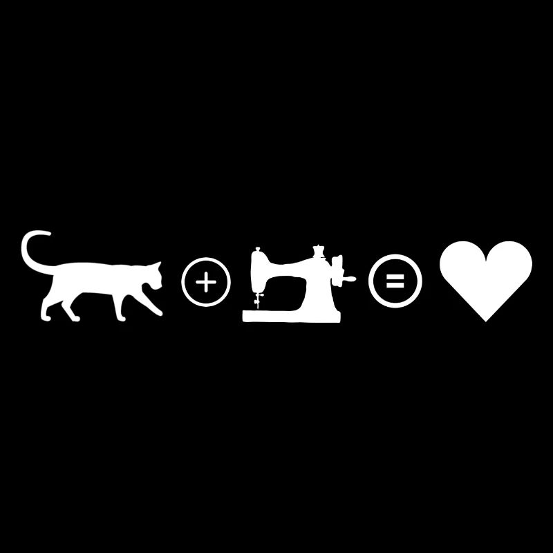 Katze und Nähen ist Liebe, macht glücklich