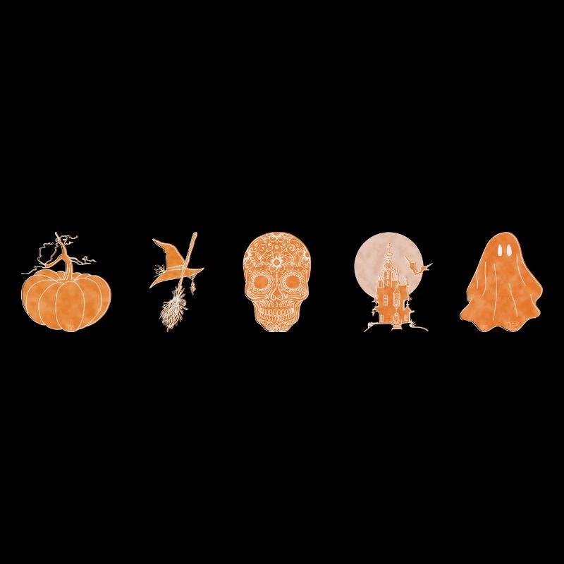 complete series "Halloween", boho line art design
