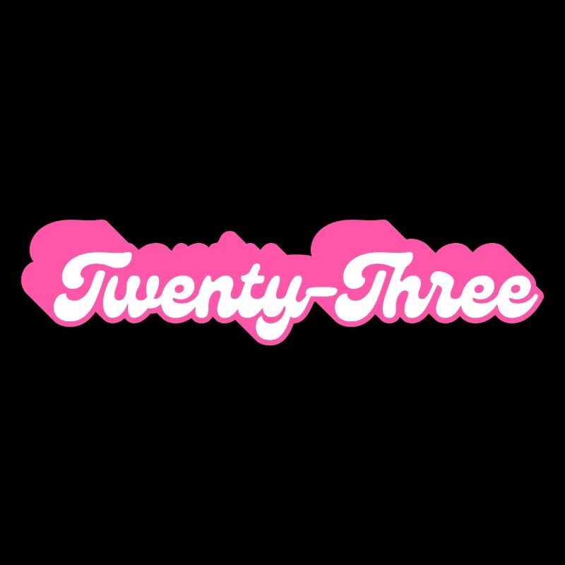 twenty-three birthday -23e anniversaire rétro rose