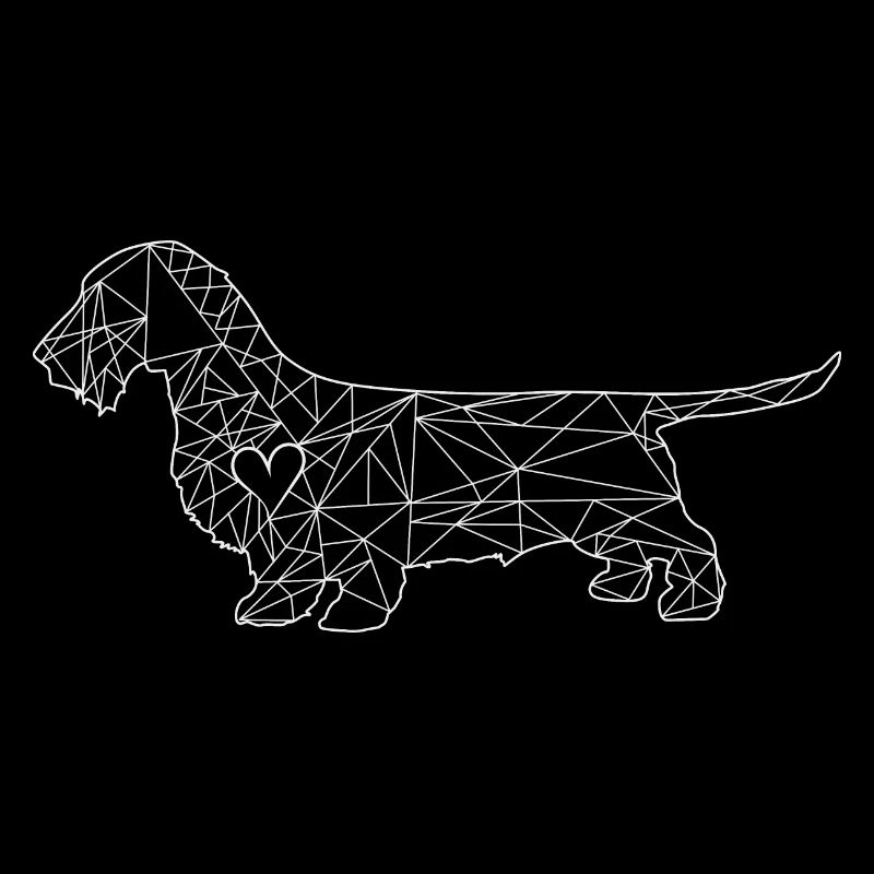Rough-haired Dachshund line drawing