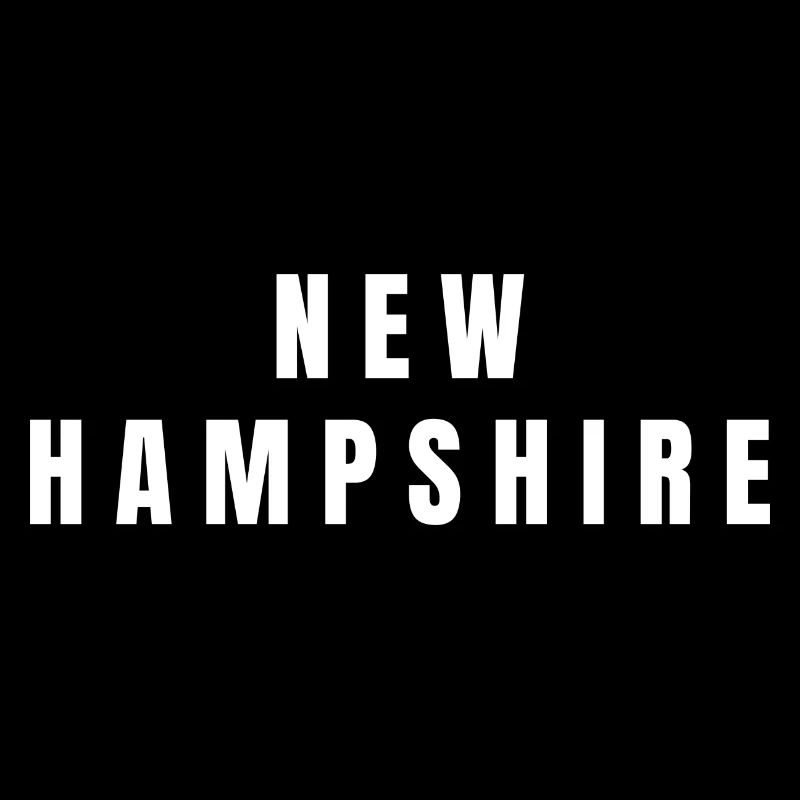 N E W H A M P S H I R E. New Hampshire white text.