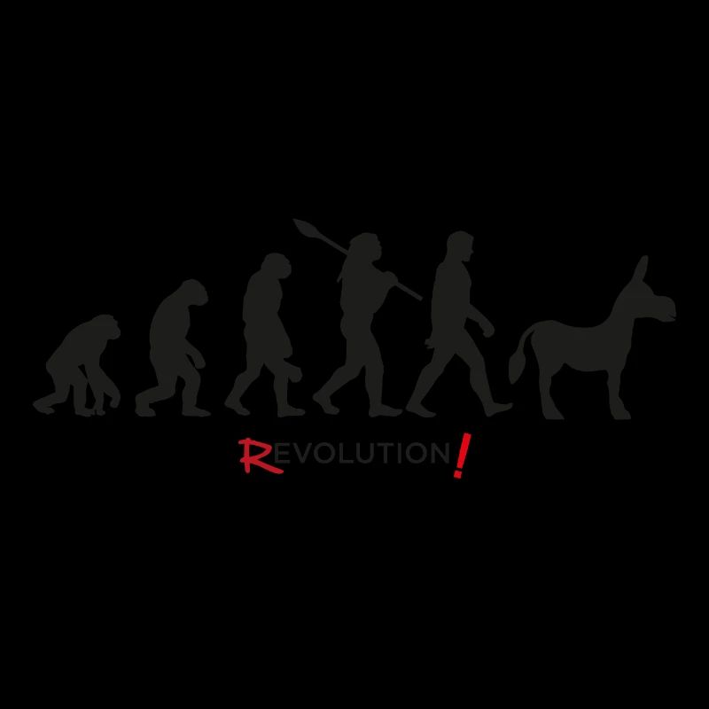 Evolution revolution humor cool donkey