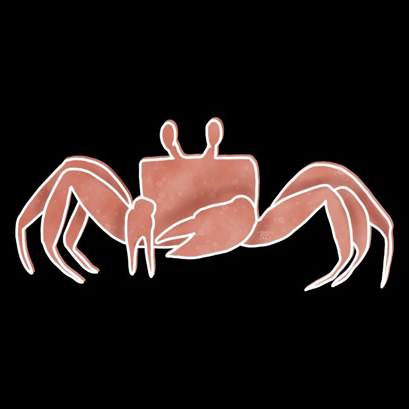 "Crab", Boho Line Art Design, Series "Ocean"