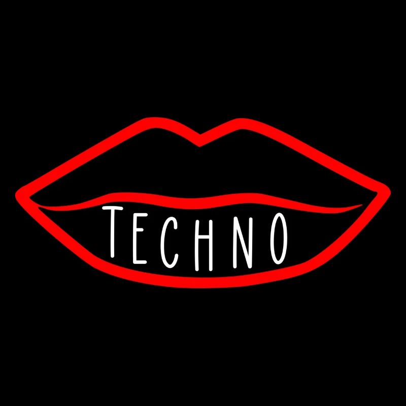 Lèvre de musique techno