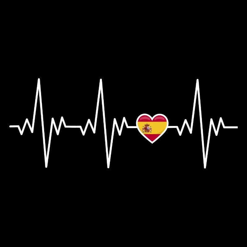 Spanien spanisches Herzschlag EKG Geschenk