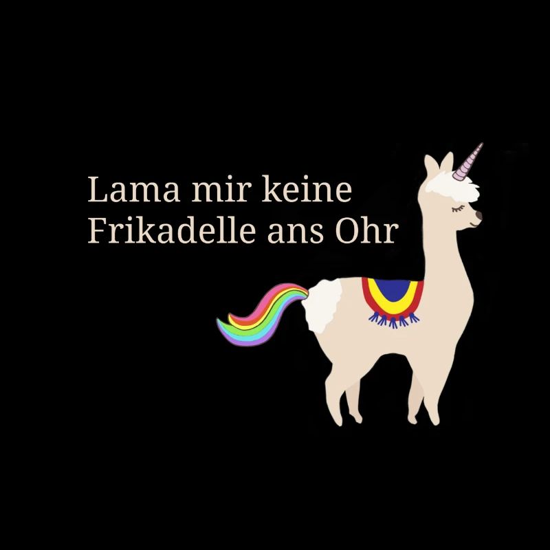 Lama Einhorn mit coolem Spruch