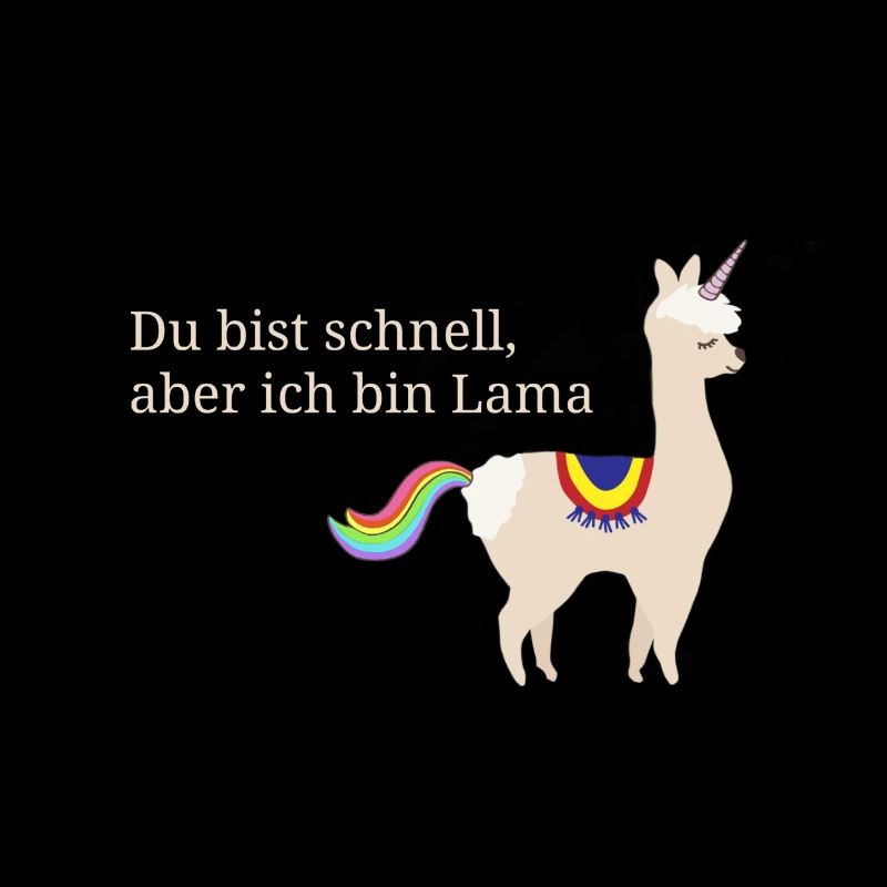 Lama Einhorn mit coolem Spruch