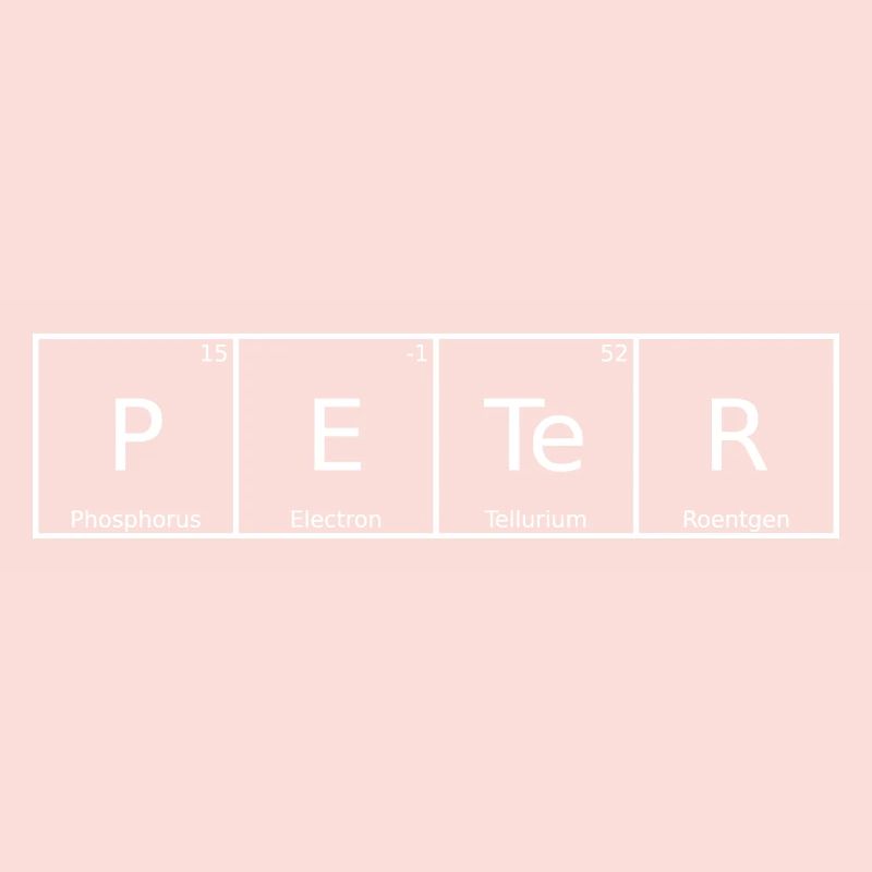Peter Name First Name Chemistry Periodic Table Elements