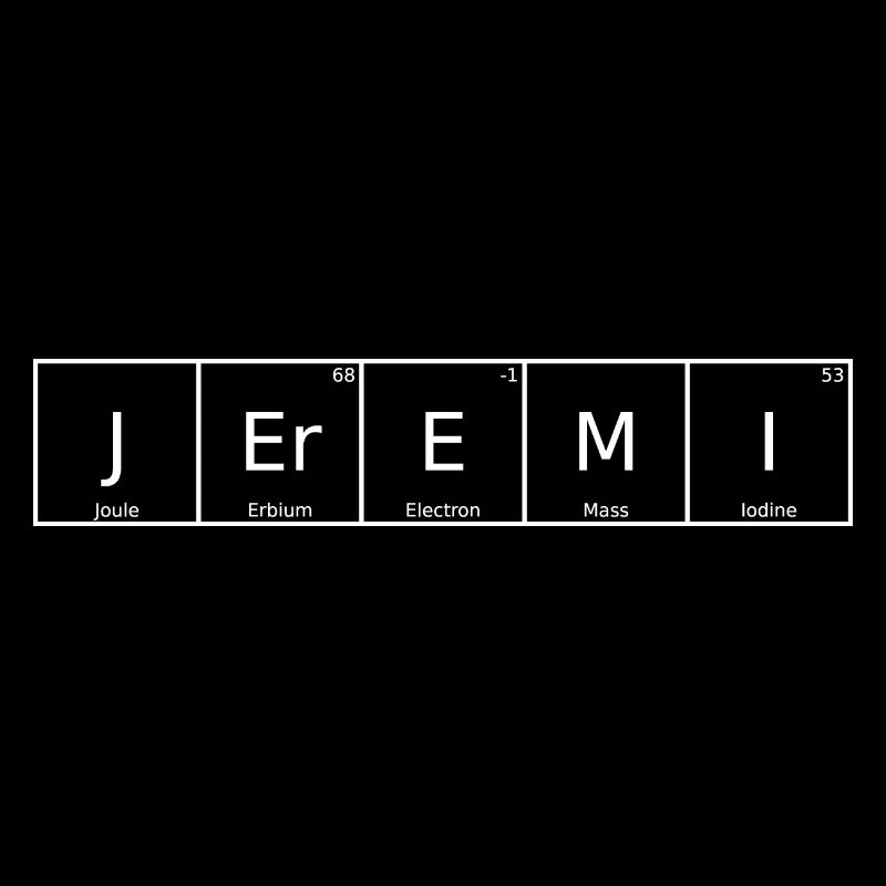 Jeremi Name First Name Chemistry Periodic Table Elements