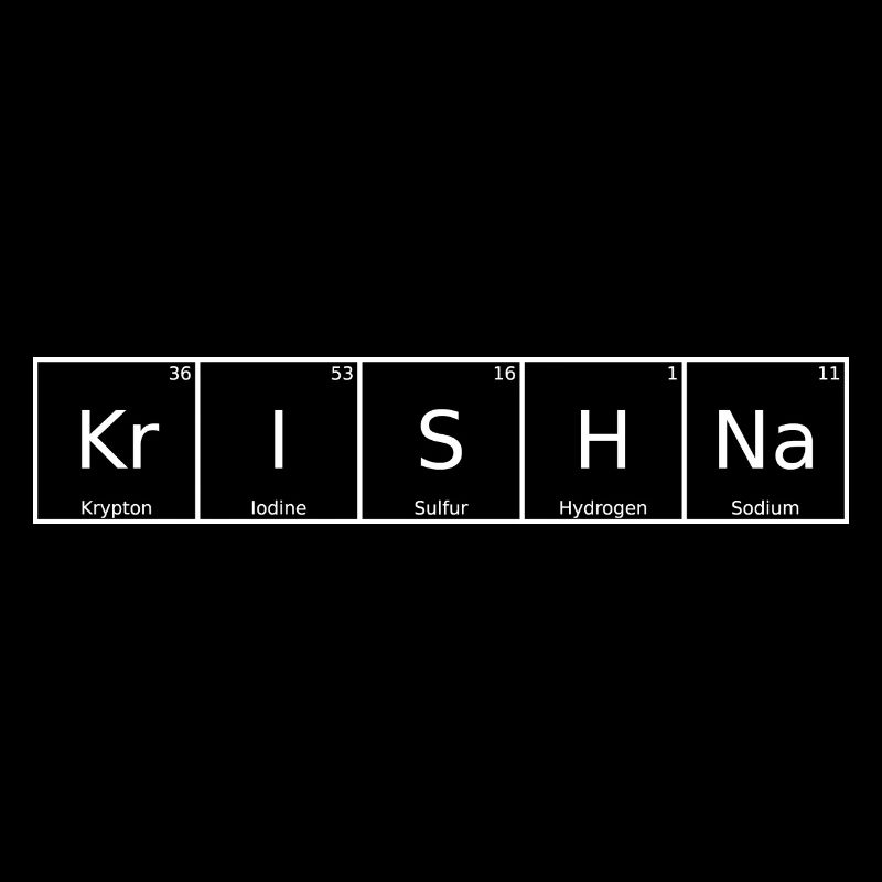 Krishna Nom Prénom Chimie Tableau périodique Élément