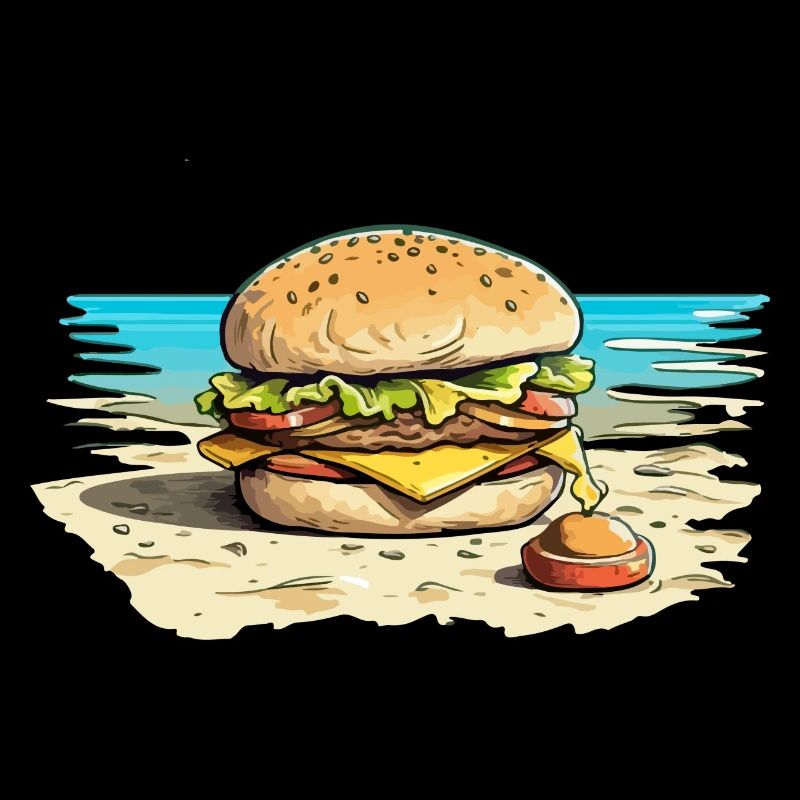 Hamburger at beach n°2