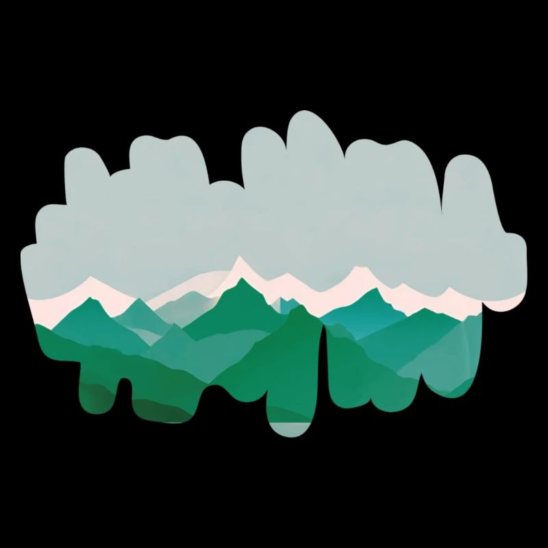 Waldberge im Morgennebel