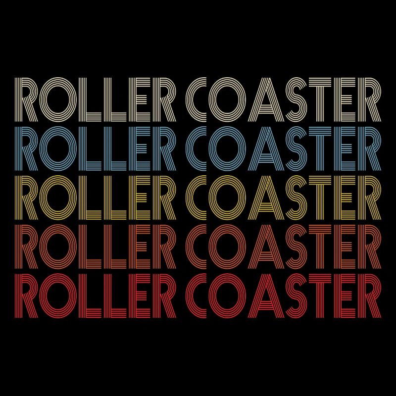 Theme Park Vintage Amusement Park Retro Roller Coa