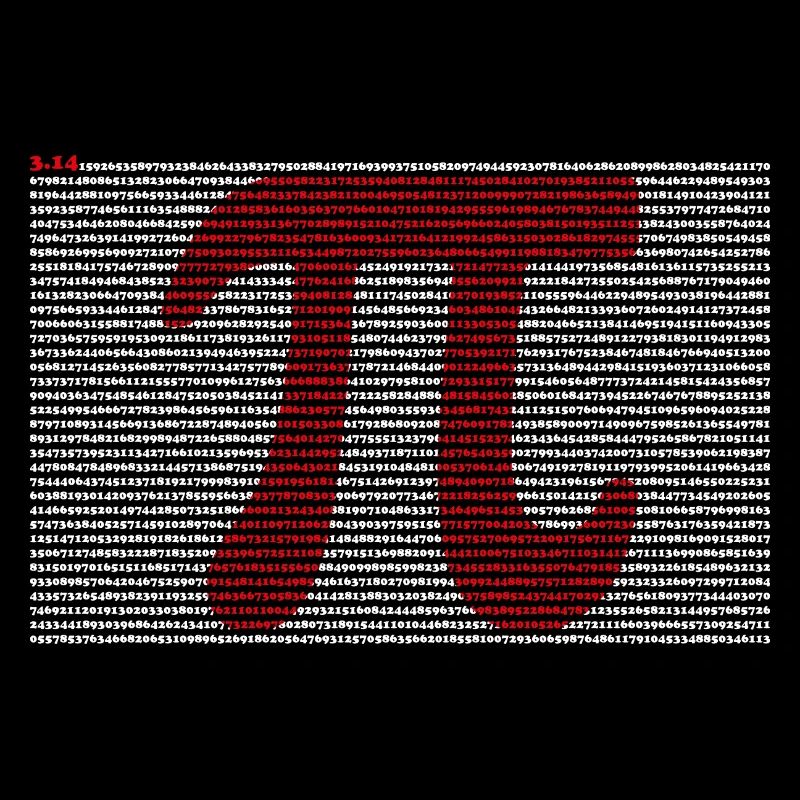 Pi T-Shirt 3,14 Pi Numéro Symbole Math Science
