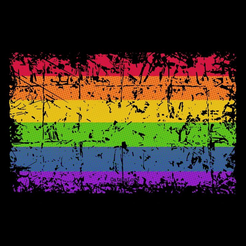 Rainbow Flag Vintage Regenbogenfahne CDS Peaceflag