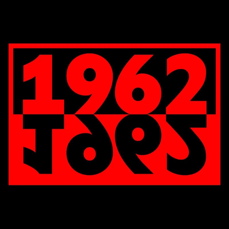 Minimalist text 1962 60 years anniversary