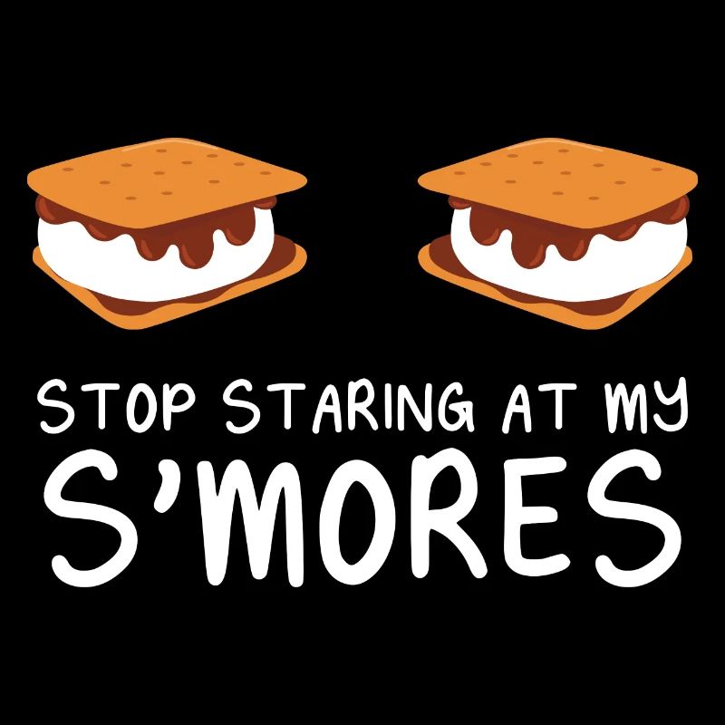 Marshmallow Campfire Camper Funny Stop Staring At