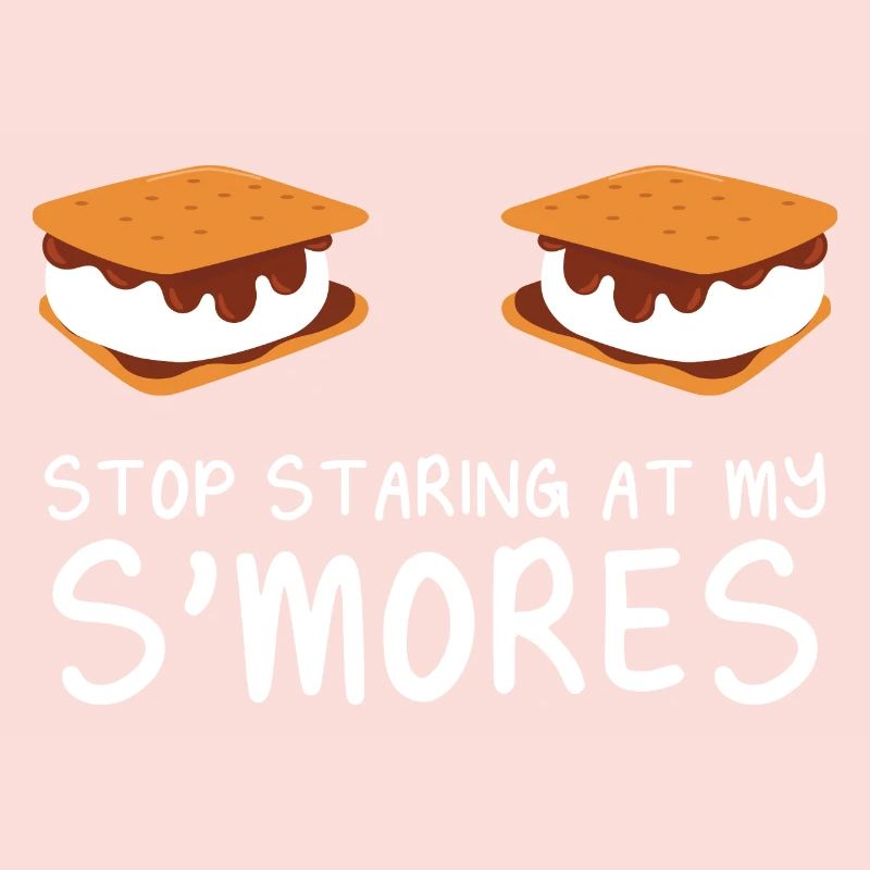 Marshmallow Campfire Camper Funny Stop Staring At