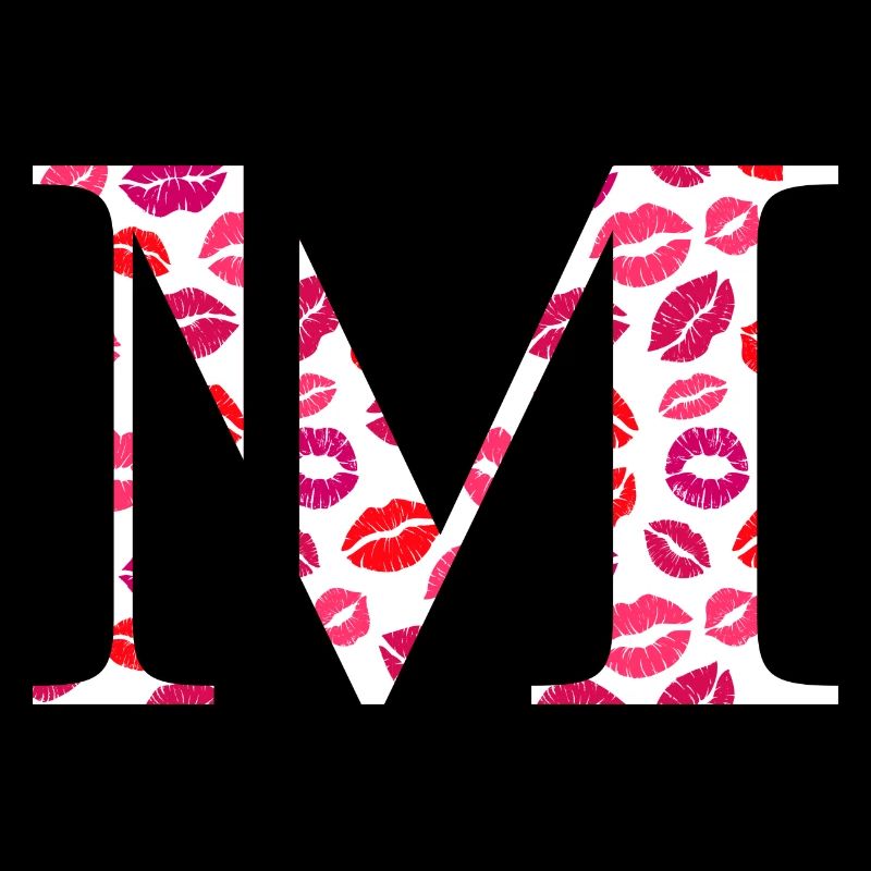 Lettre m bisous