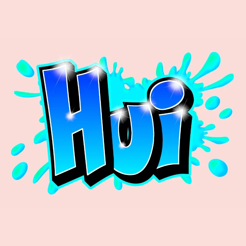 Graffiti "Hui" imprimable sur tout support !