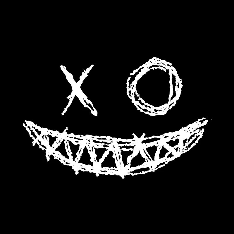 Crazy techno face grins
