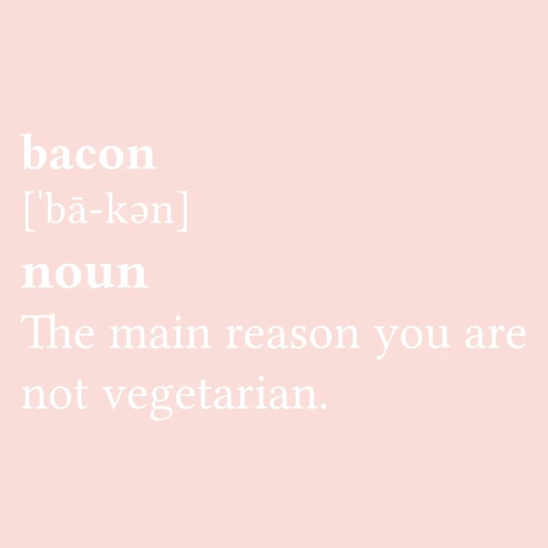 Citations Bacon le Main Reason Blanc - Idée cadeau