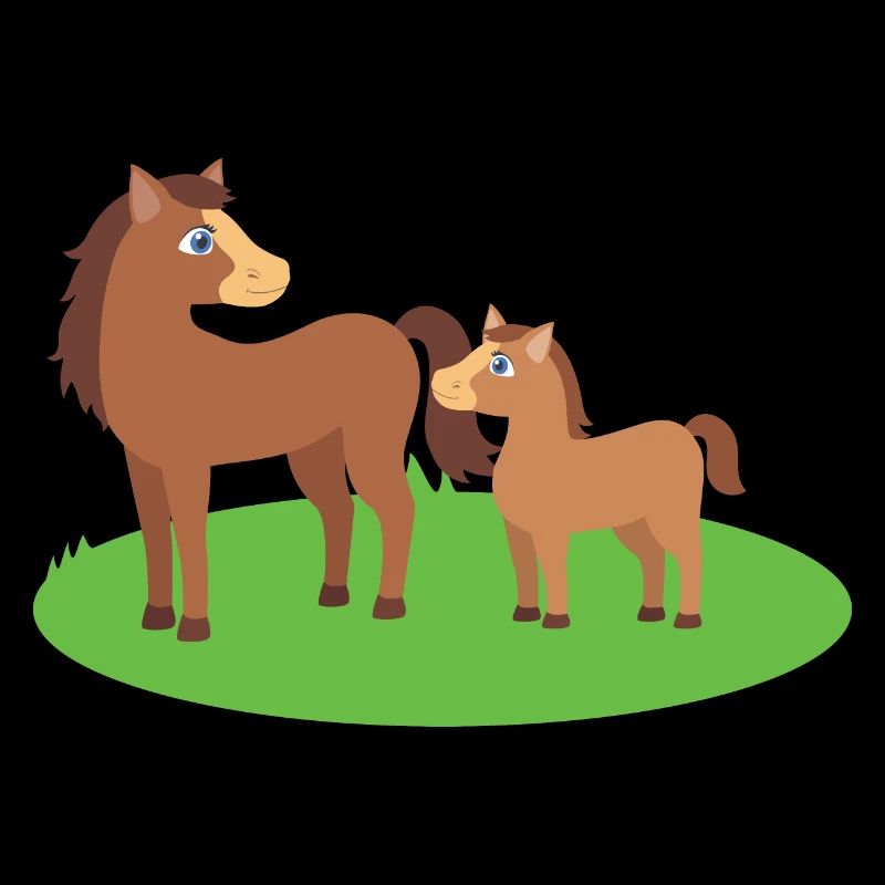 Cheval Mère et enfant