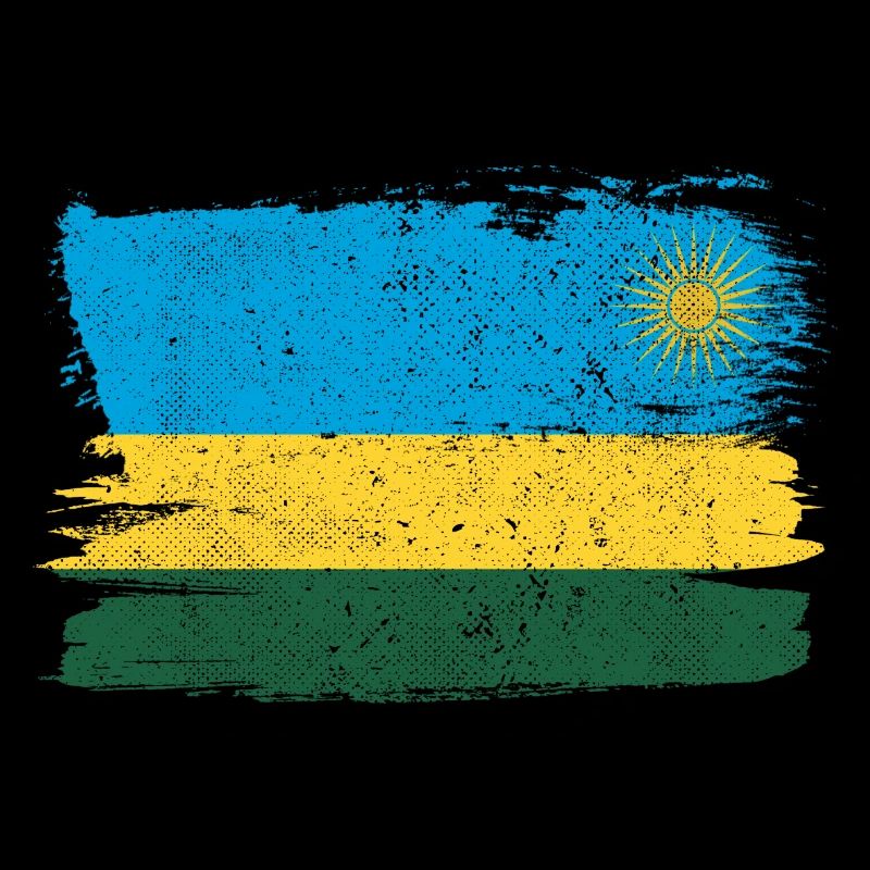 Drapeau du Rwanda Drapeau Paix Vintage