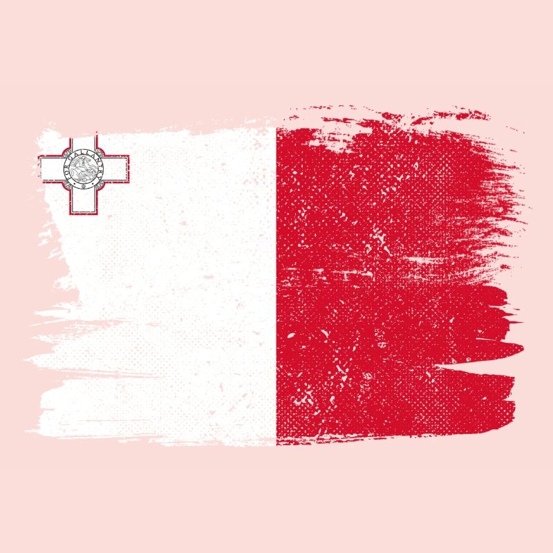 Drapeau de Malte drapeau paix Vintage