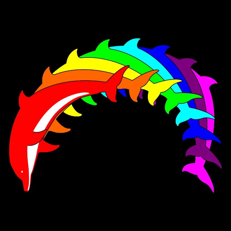 Regenbogen Delfine