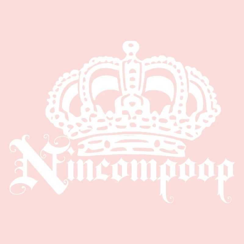 Nincompoop avec une couronne - blanc