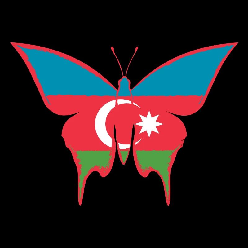 Drapeau de l’Azerbaïdjan papillon