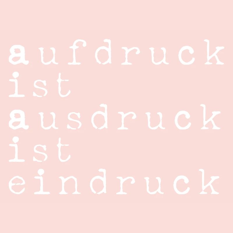 Imprint is expression is impression pun white