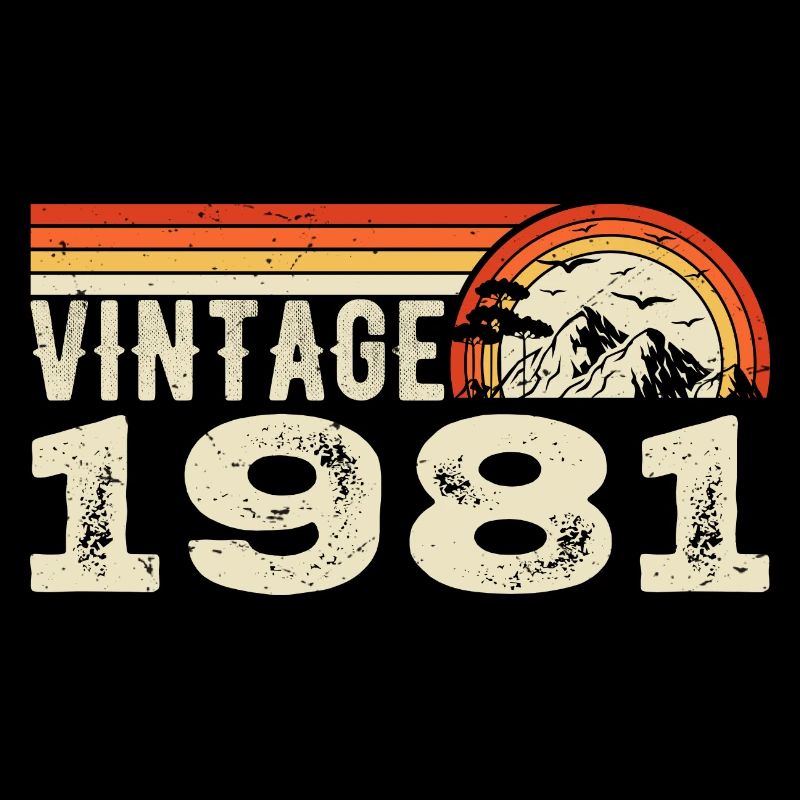 Vintage 1981 Cadeau Anniversaire 1981 Rétro 1981