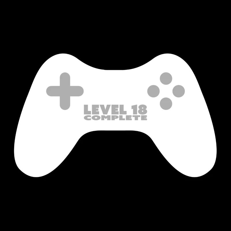 Level 18 completed - white gamepad, gamepad