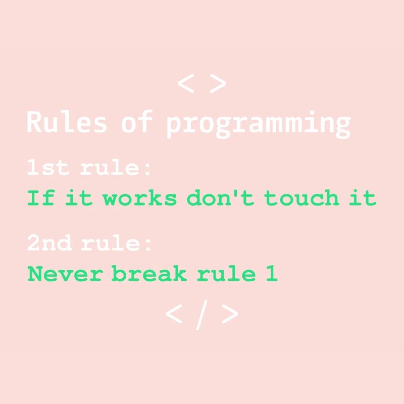 Rules of programming