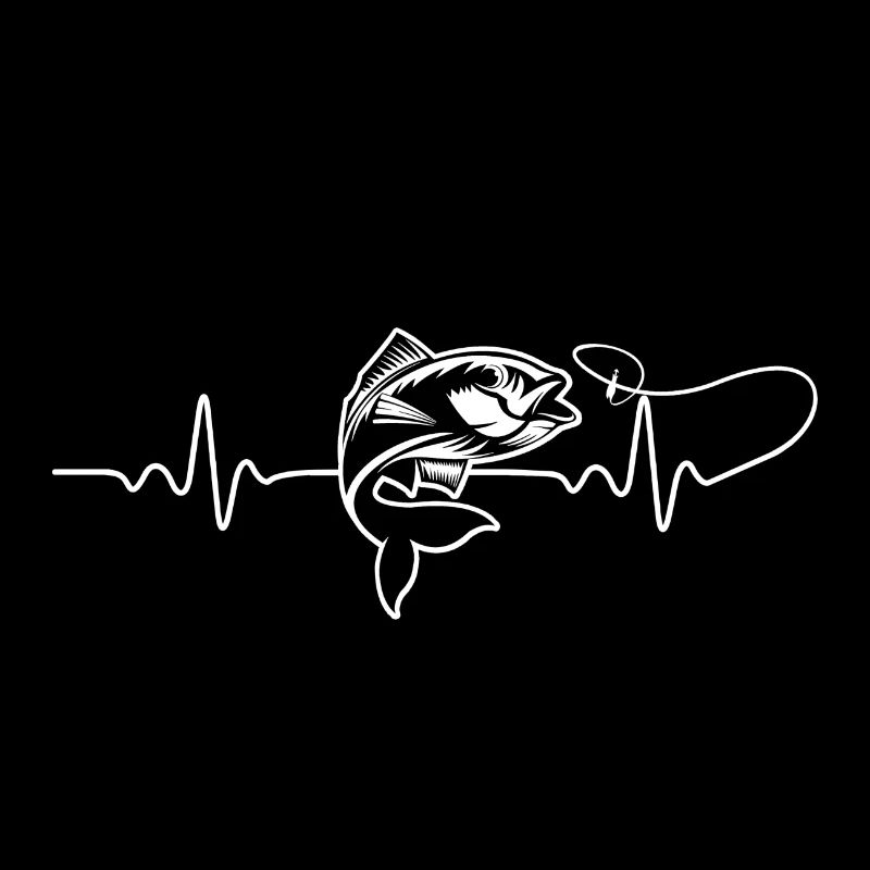 COEUR DE PÊCHE ECG PÊCHE PÊCHE CADEAU PÊCHE
